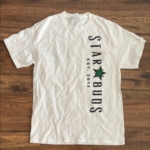Star Buds White Graphic T-Shirt